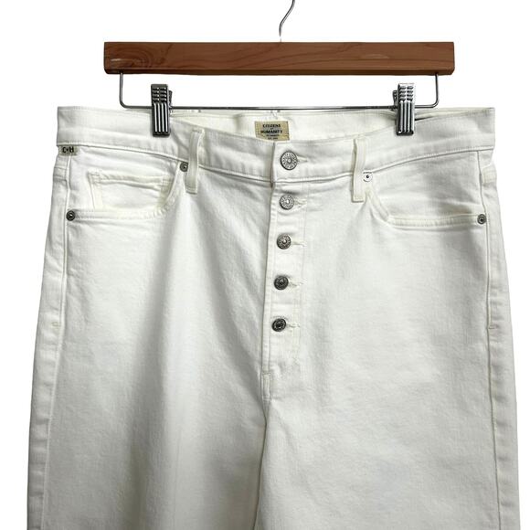 Citizens of Humanity Olivia High Rise White Ankle Jeans Button Fly Slim Fit 32 - Picture 7 of 11